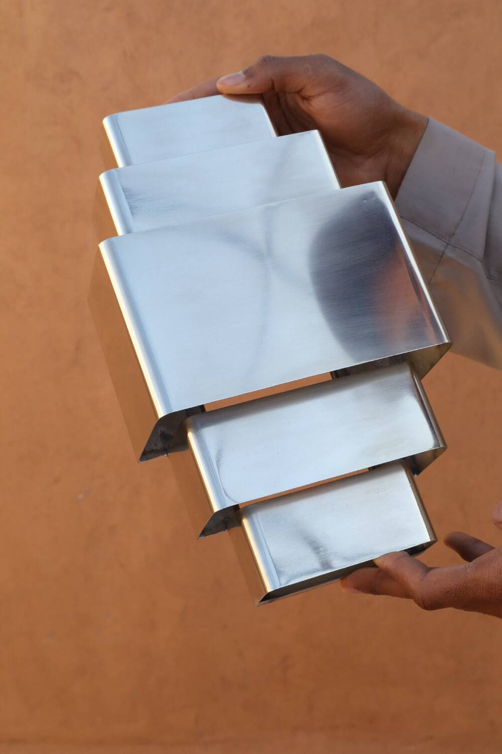 Art Deco Chrome Wall Light (Size M)