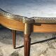 Bouillotte coffee table in blond mahogany, Louis XVI style, 20th century period