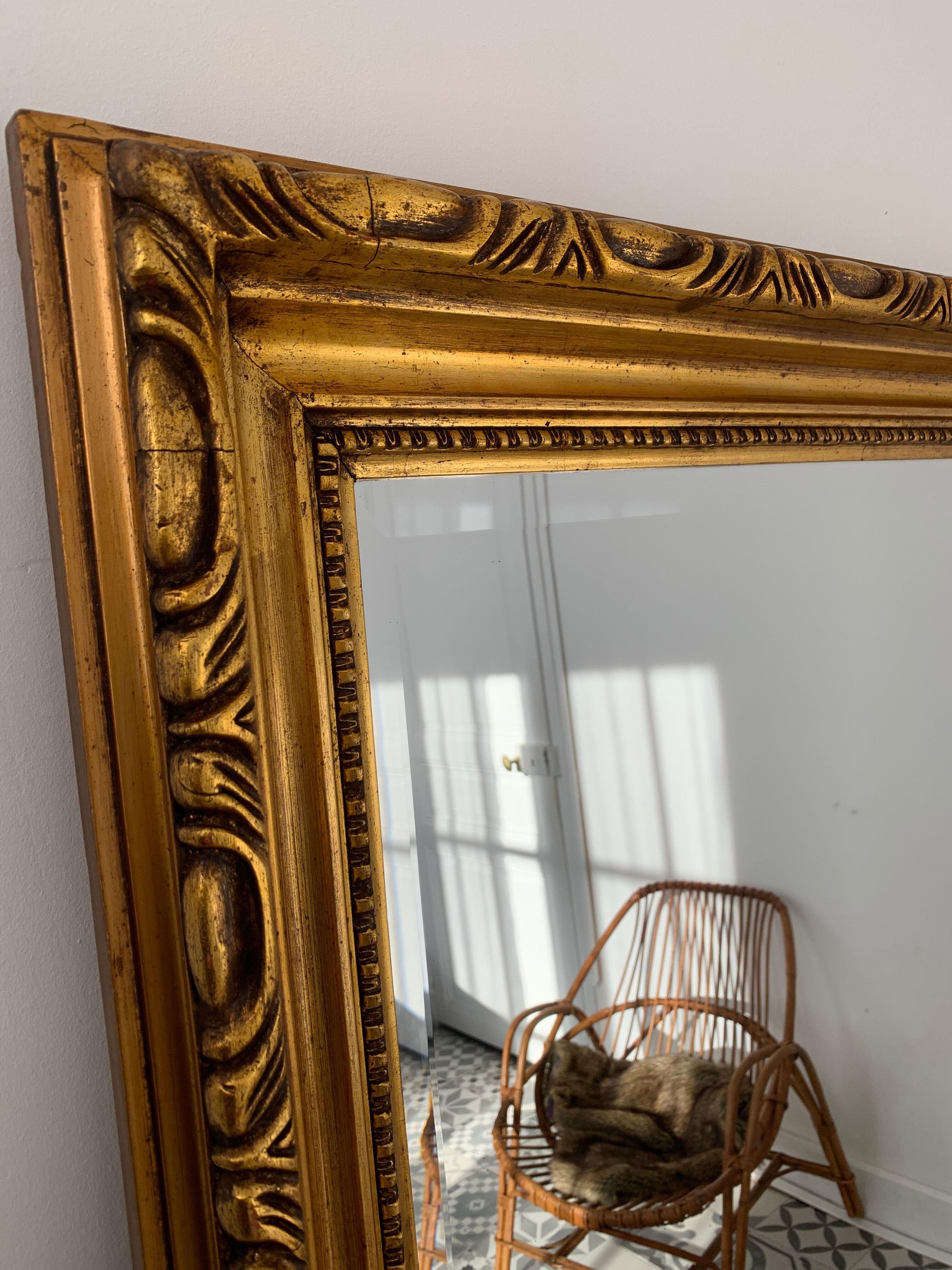 Old beveled mirror 159x99cm