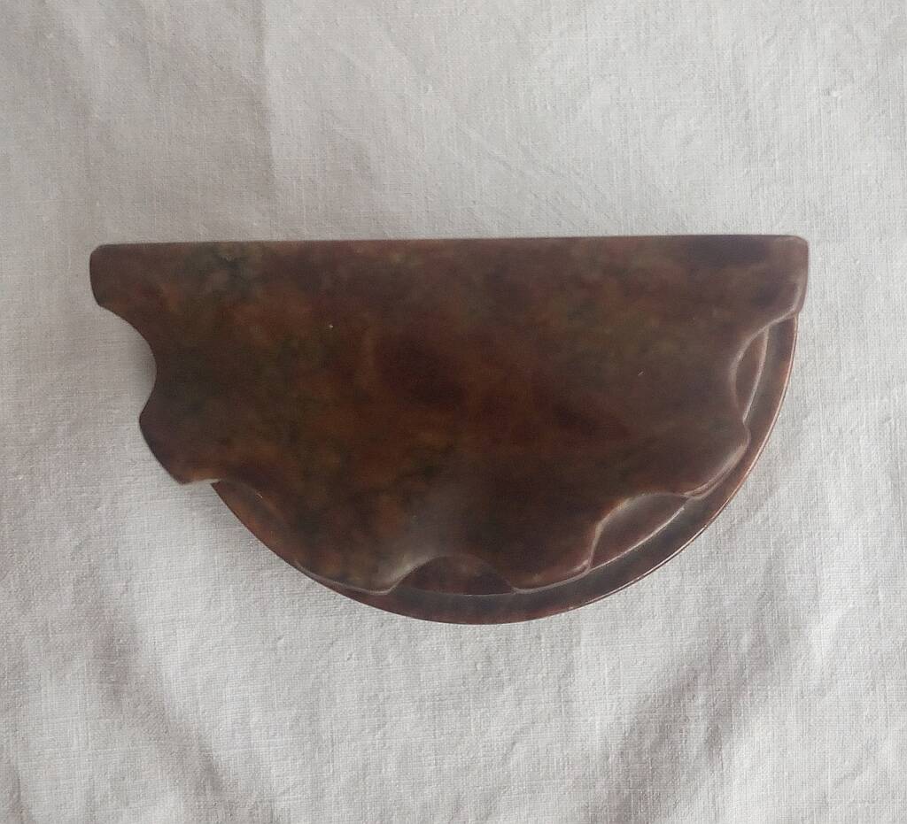 Genuine Red Alabaster Marble Italian Bookend Column Shaped Pair