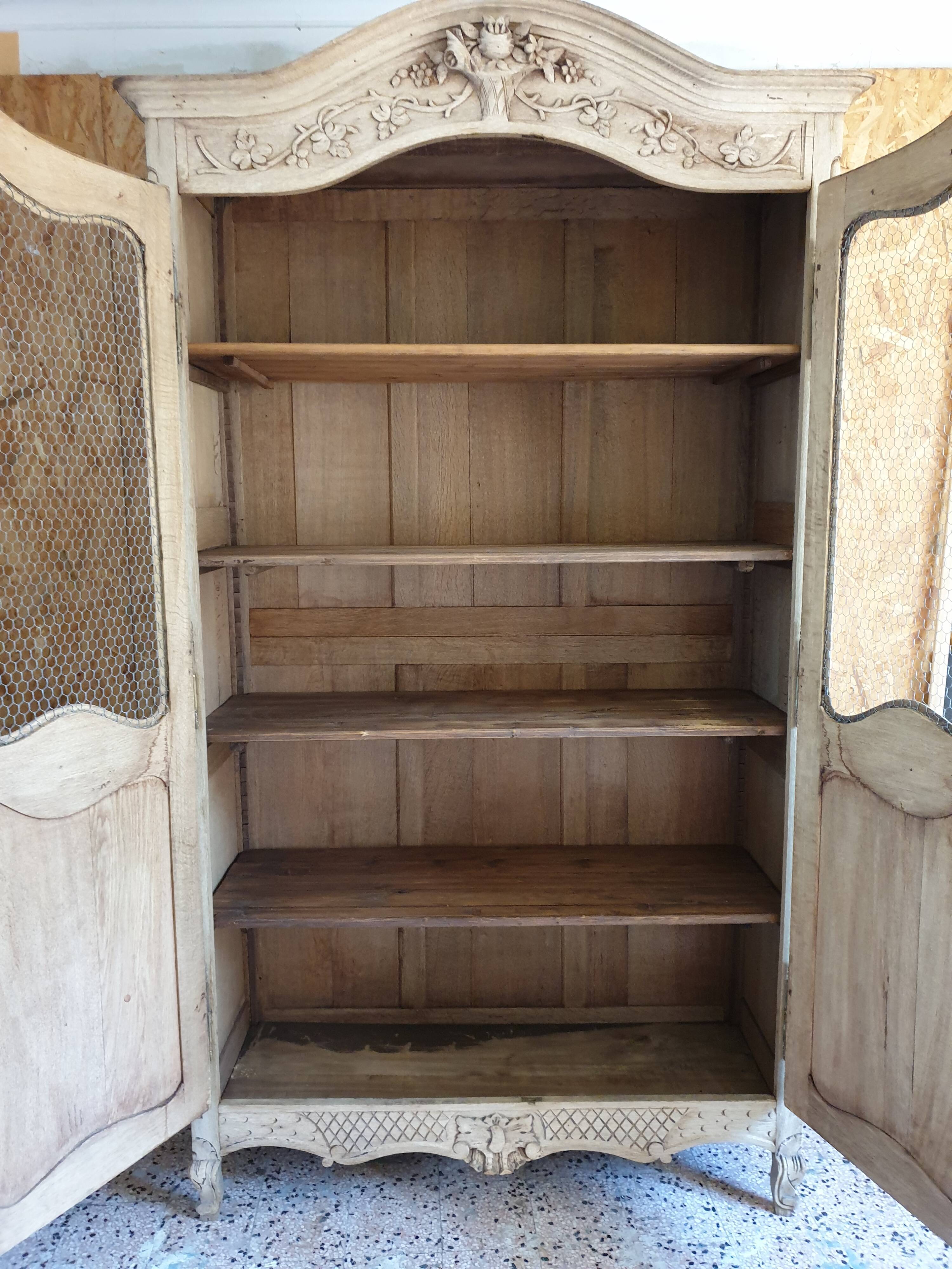 Louis XV style wardrobe washed