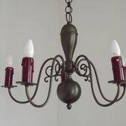 Five-light Flemish chandelier in silver-plated metal 5181