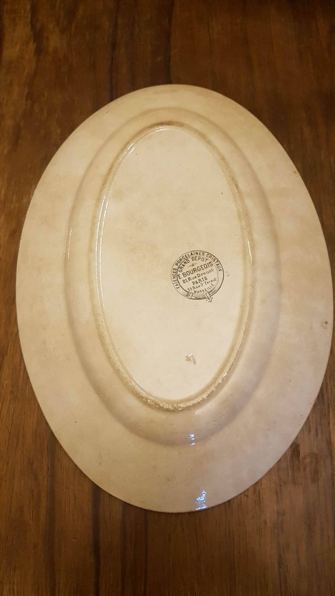 Oval dish in Iron Earth Emile Bourgeois