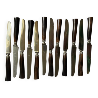 Set of 12 old knives Fontenille Pataud