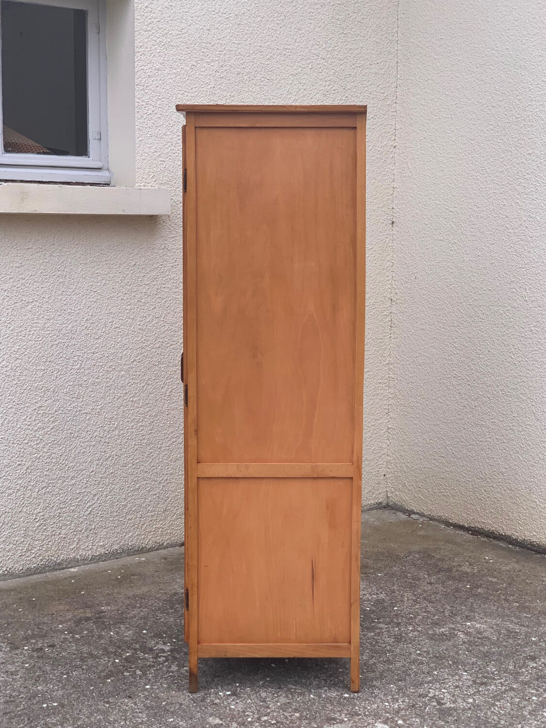 Parisian wardrobe vintage beech 1970