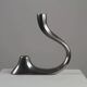 Cast Aluminium Two-Light Candle Holder – Sweden, 1970s