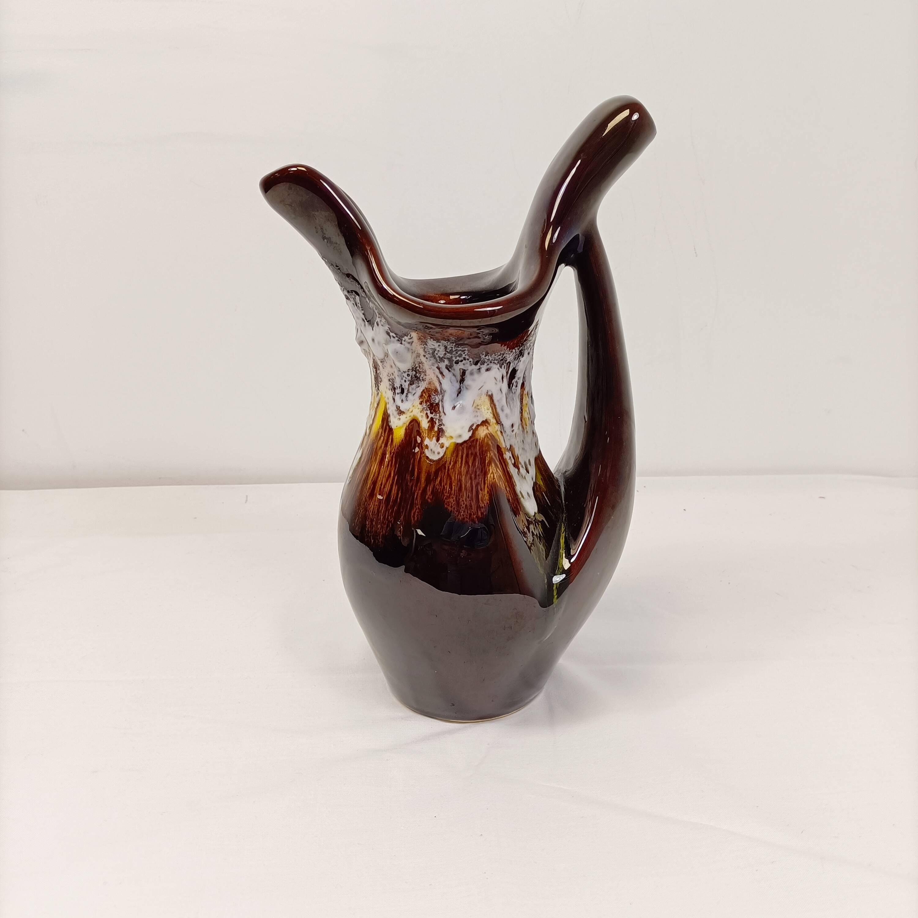 Vallauris Ewer Vintage Glazed Ceramic Vase 50' 60' – 28 cm