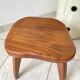 Brutalist tripod stool in solid elm, 1960s