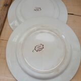 2 old Terre de fer flat plates