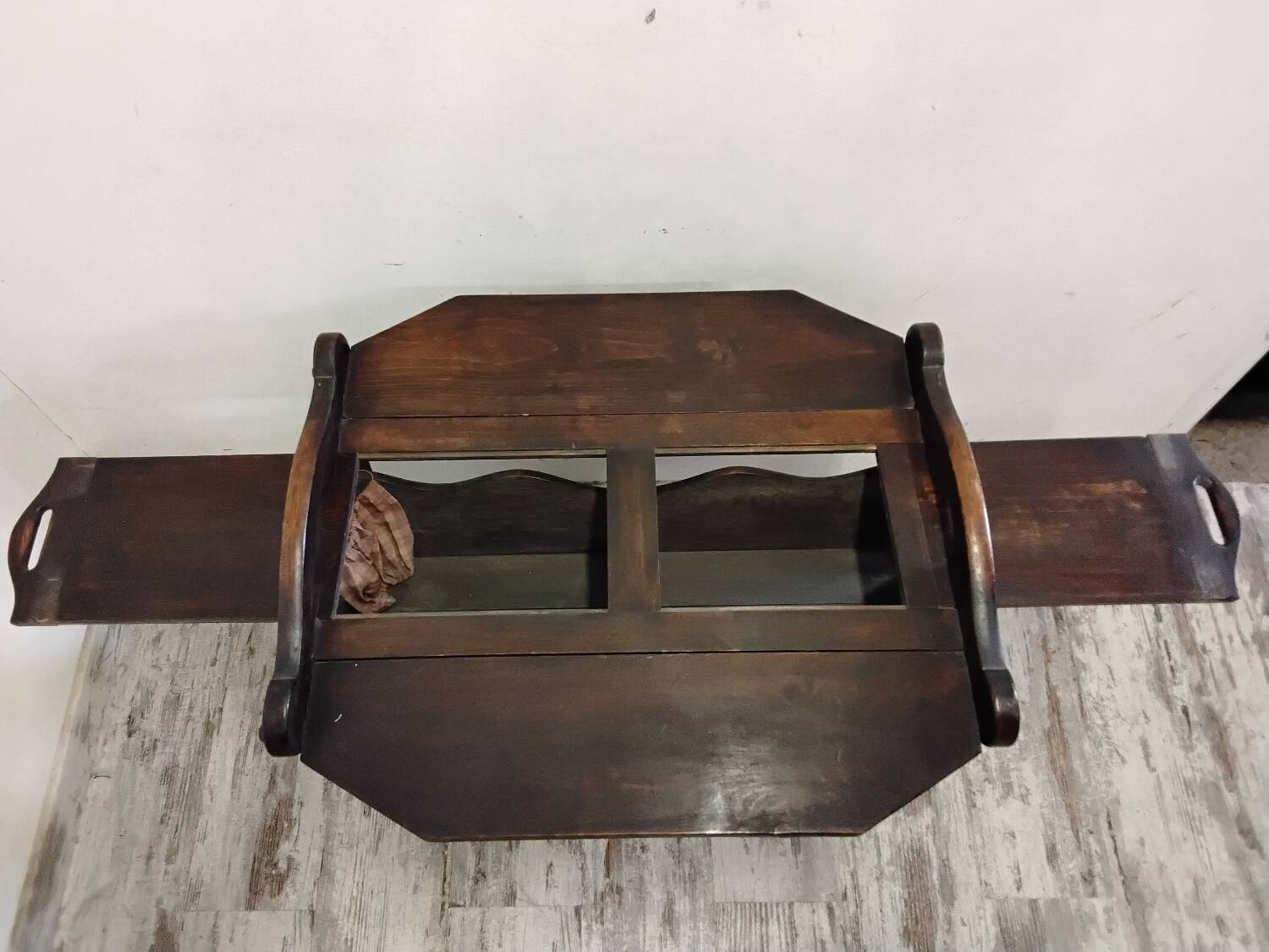 Antique table with a system