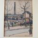 André Duculty (1912-1990) Watercolor on paper "Stoven, industrial zone" Signed lower right and