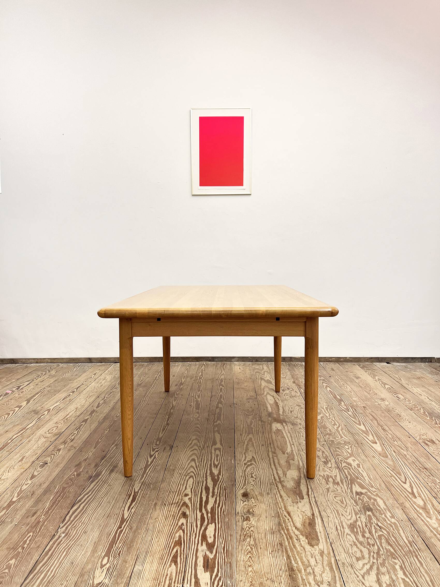 Mid century modern oak wood dining table, Danish Design, 1960s, Denmark