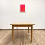 Mid century modern oak wood dining table, Danish Design, 1960s, Denmark