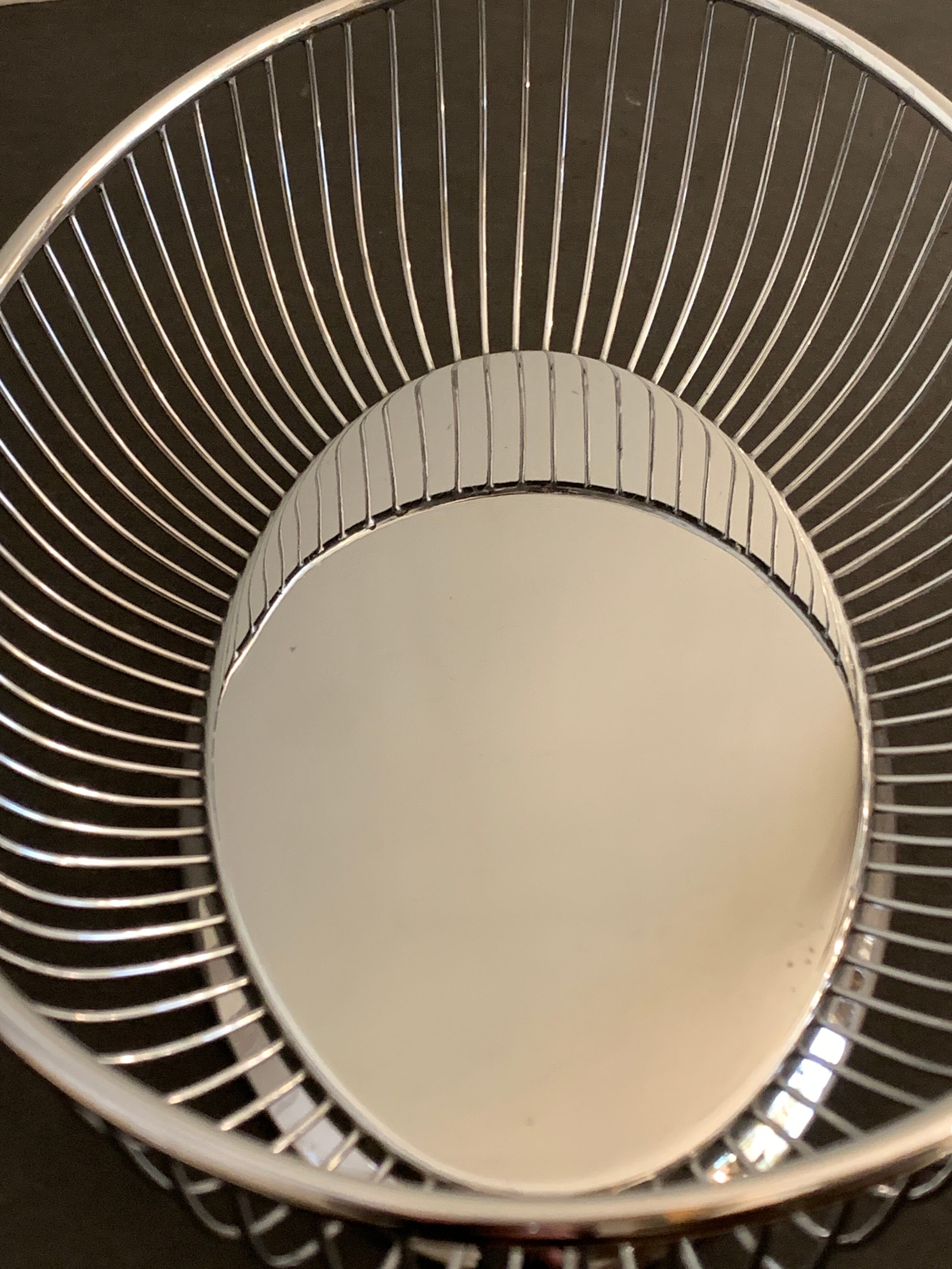 Stainless steel bread basket or fruit basket, Alfra Italy