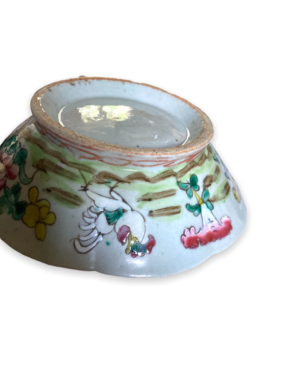 Coupelle en porcelaine chinoise polylobée fond celadon chine xixeme