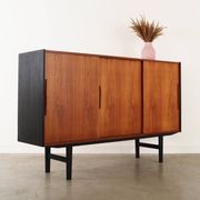 Teak highboard, Danish design, 1960s, production: Denmark