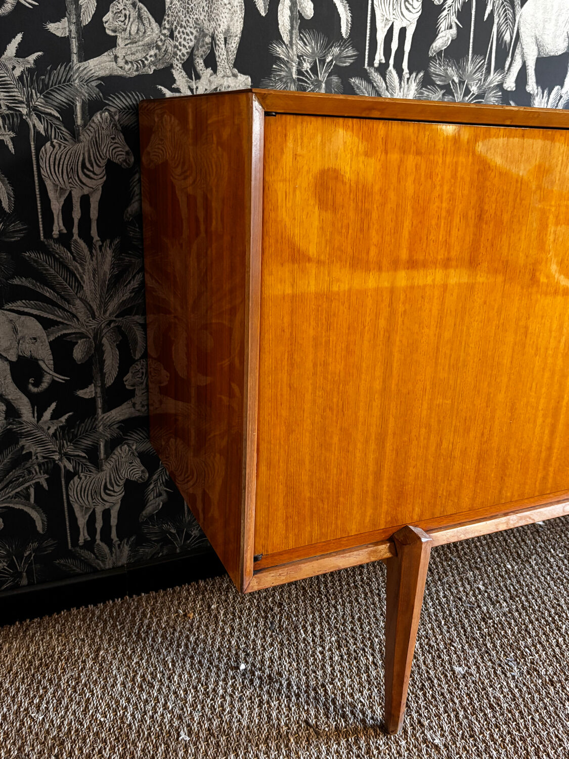 Varnished mahogany enfilade 1960