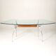 Bernard Dequet glass and aluminium desk for Protis, 1980s