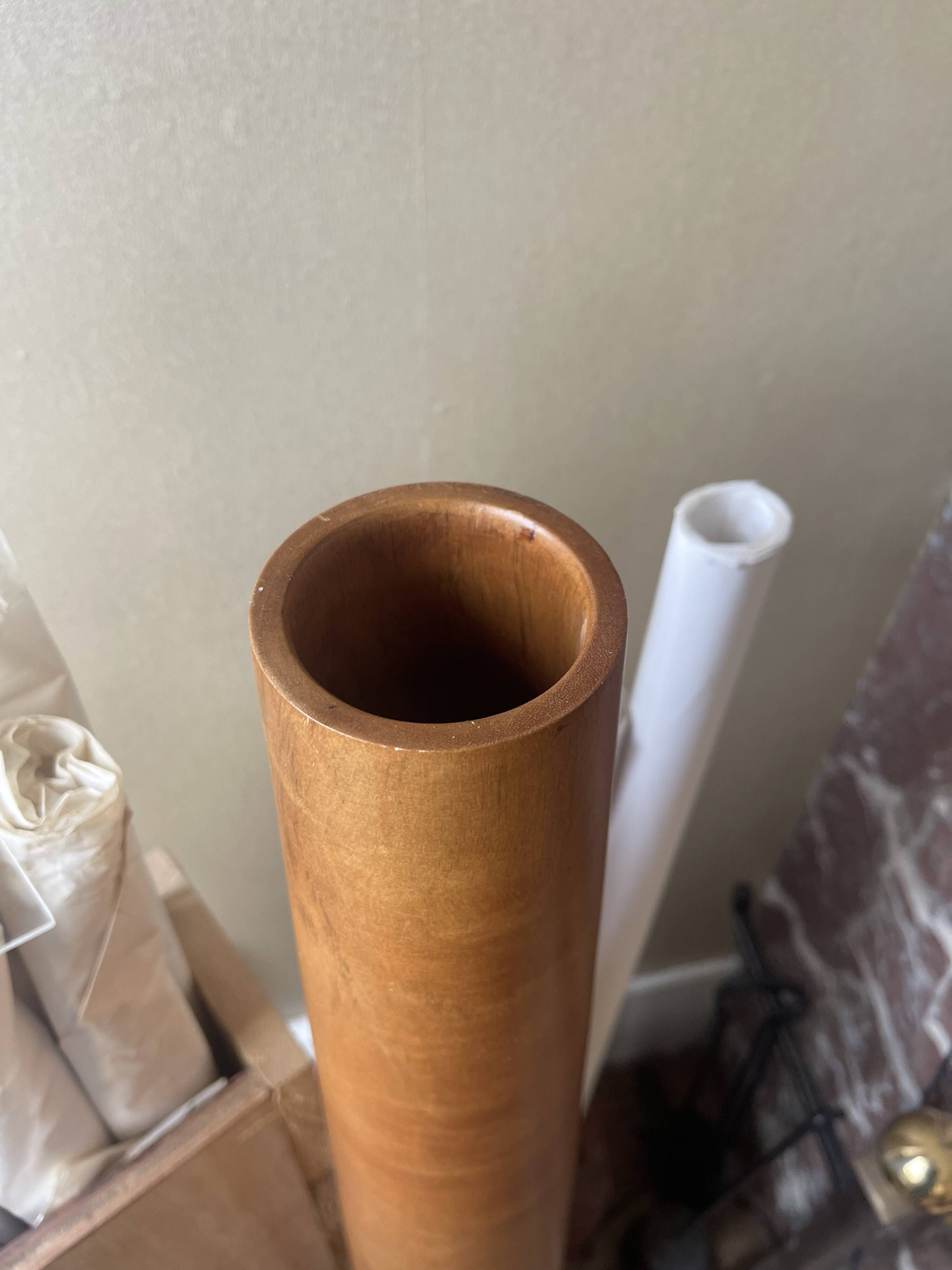 Large vase made of exotic wood