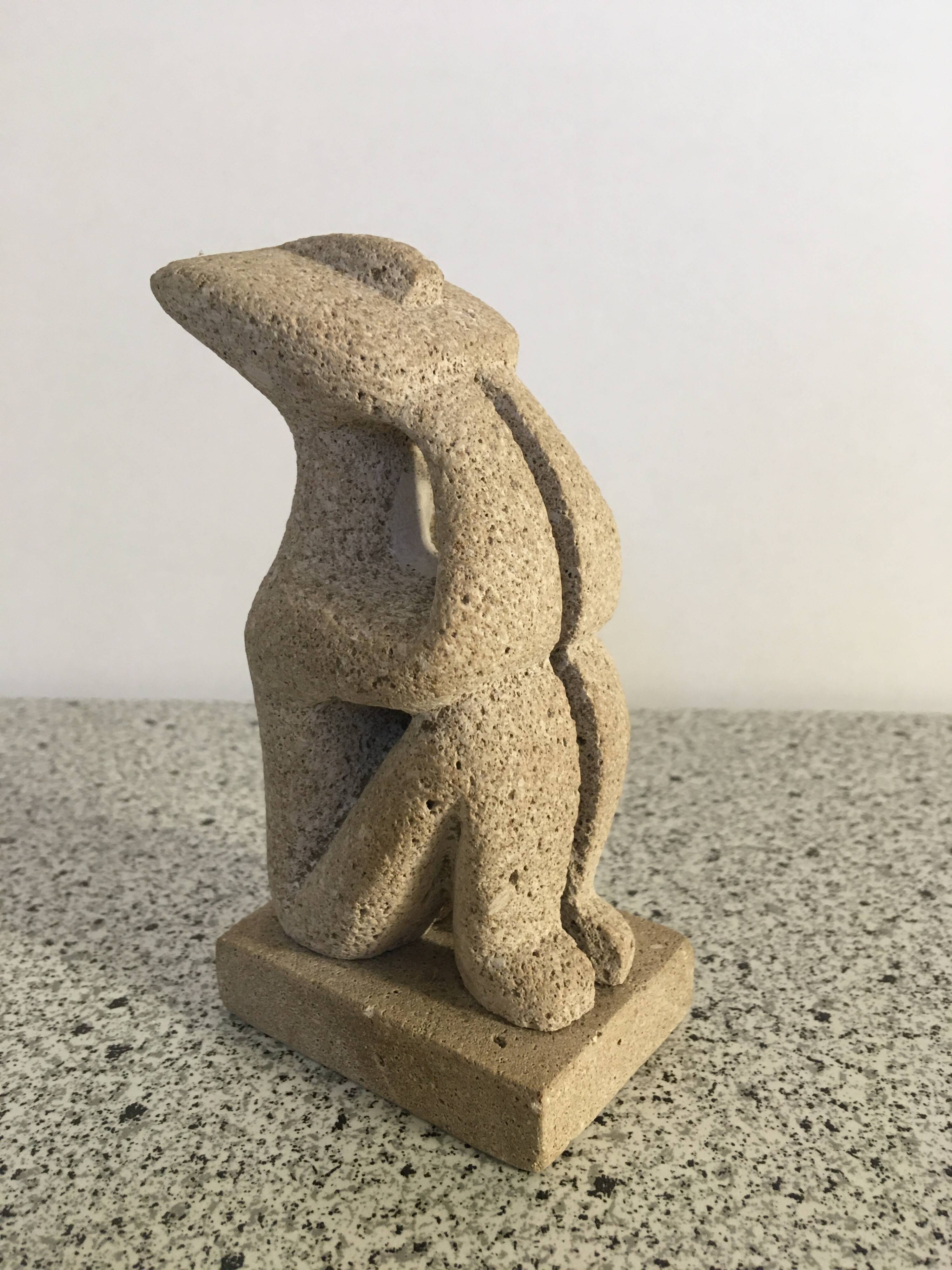 Sculpture the thinker cycladic art