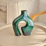 Small speckled turquoise Atlas vase