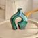 Small speckled turquoise Atlas vase