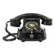 Old black telephone with rotary dial metal Bakelite RTT 56B