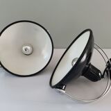 Pair of metal wall lamps 70s