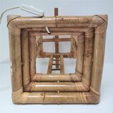Pagoda-shaped bamboo canvas lamp