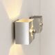 Pair of vintage wall sconces, brushed metal, France, 1970.