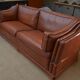 Maison Jansen leather sofa, France, 1970s