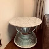 Holophane coffee table in white marble