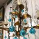 Chandelier with pearl grapevines