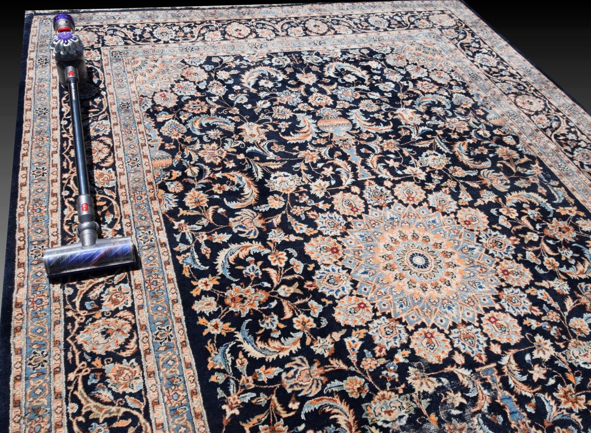 Tapis d'orient kashmar iran en laine : 3.55 x 2.50 mètres - circa : 1970 - "galerie sardje"