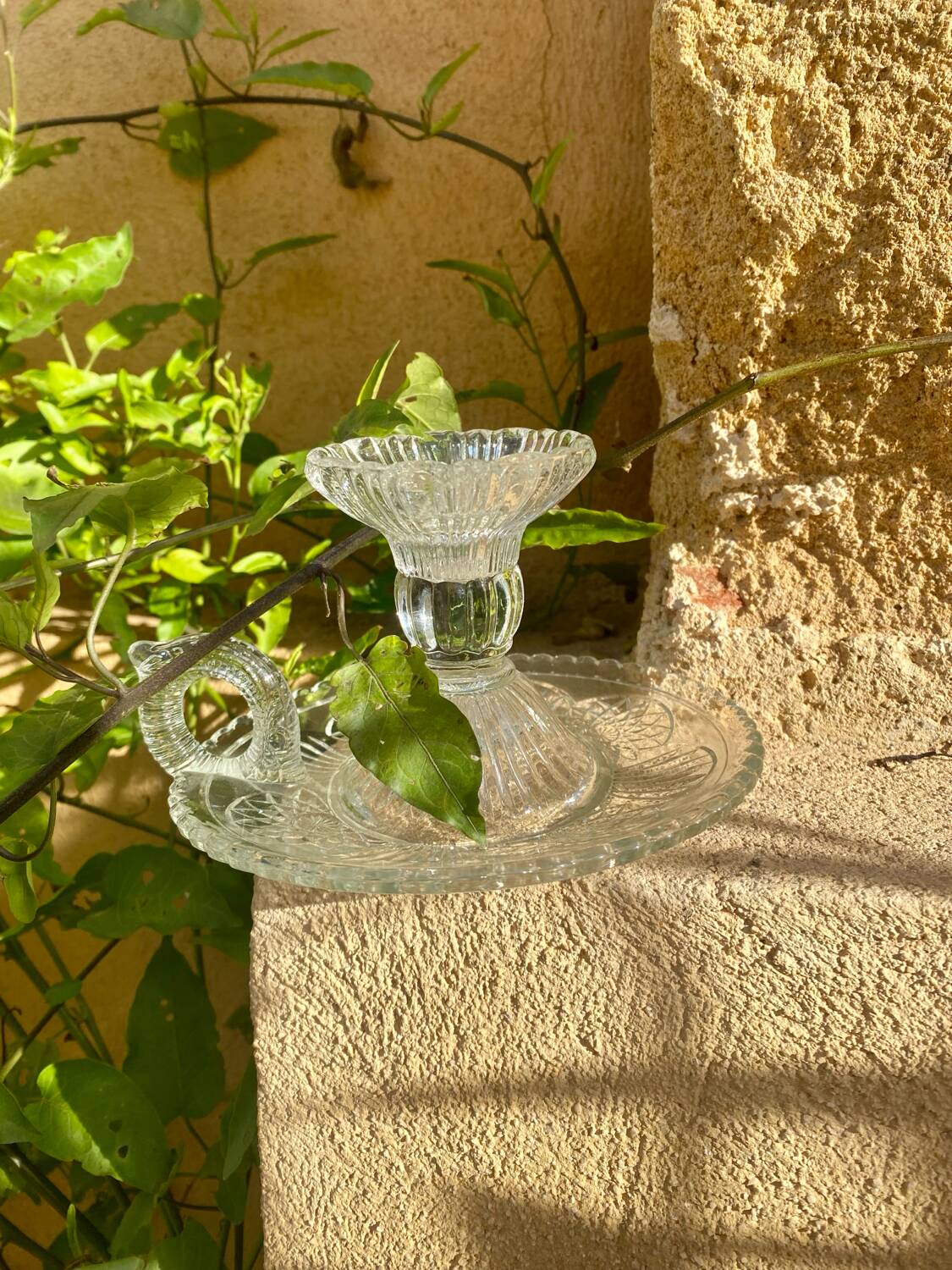 Glass hand candle holders