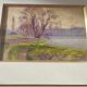 Henri Rosier, Ponds of Ville d'Avray. Oil on framed paper.