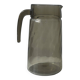 Carafe en verre fumée vintage striée
