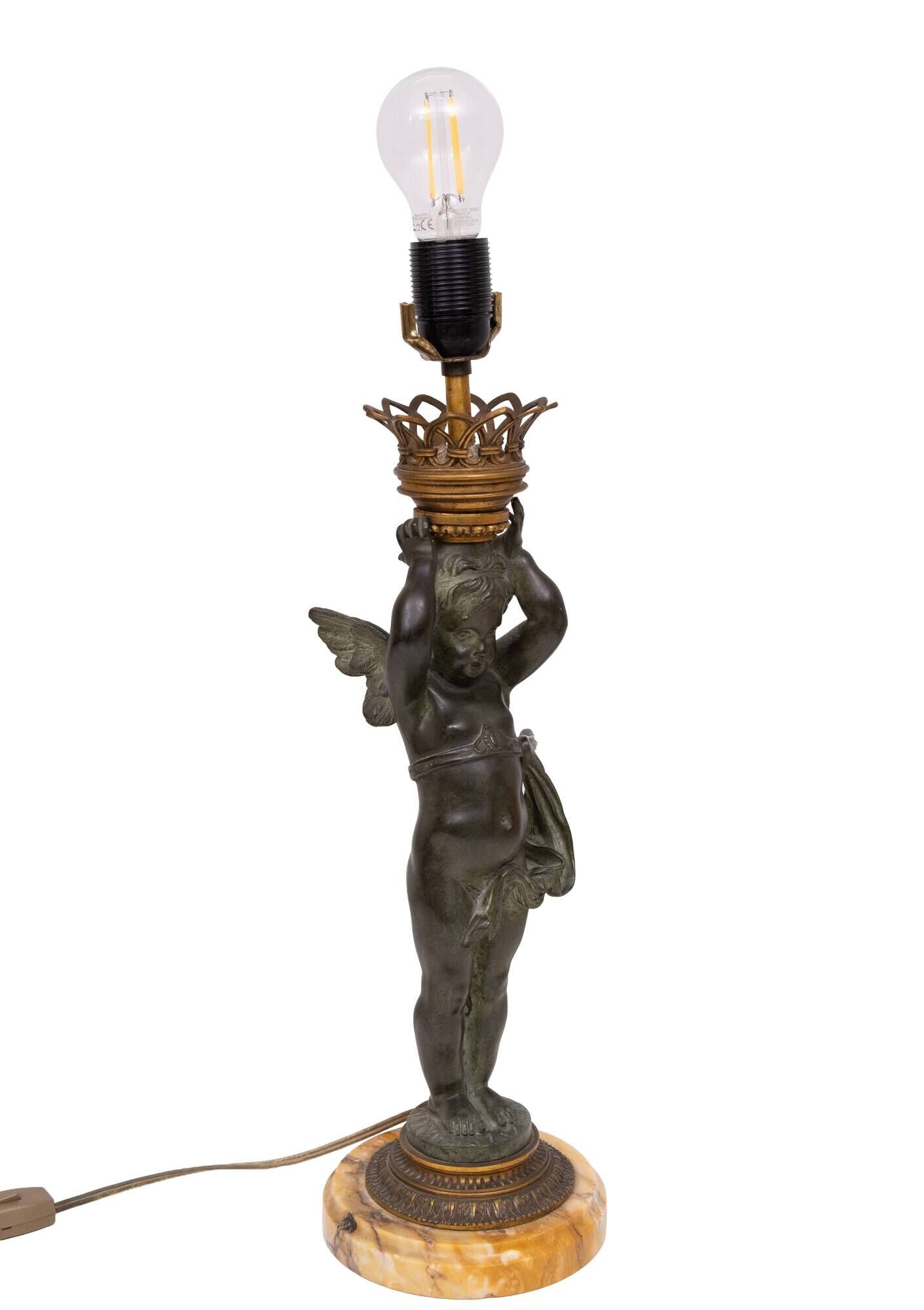 Stunning Empire Bronze Cherub Table lamp 1890s France