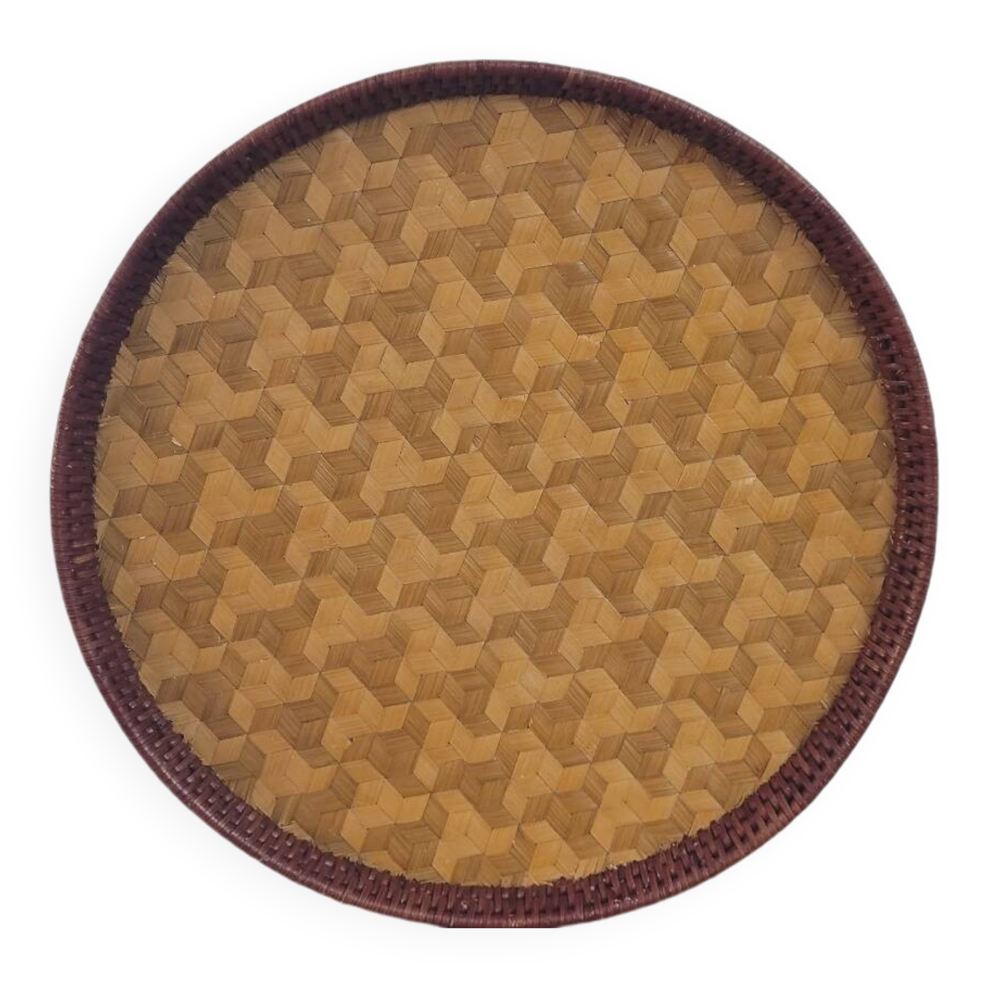 Small handmade bamboo tray from Cambodia