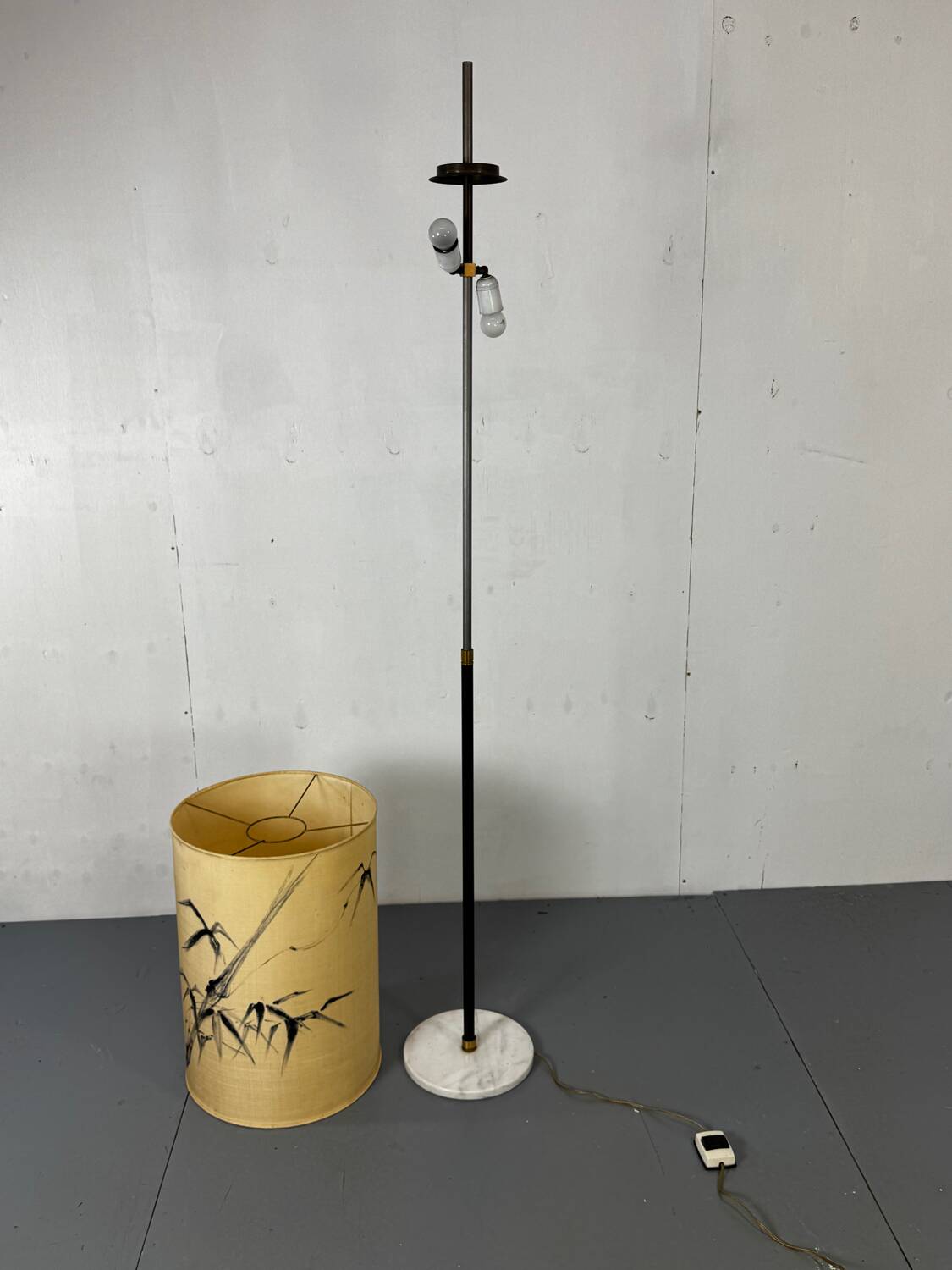 Mid-Century Modernist Italian Floor lamp with Marble Base, 1950s