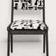 Jar Armchair in Black and White Velvet Mid-Century, Poland, 1960s
