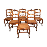Lot 6 canned chairs