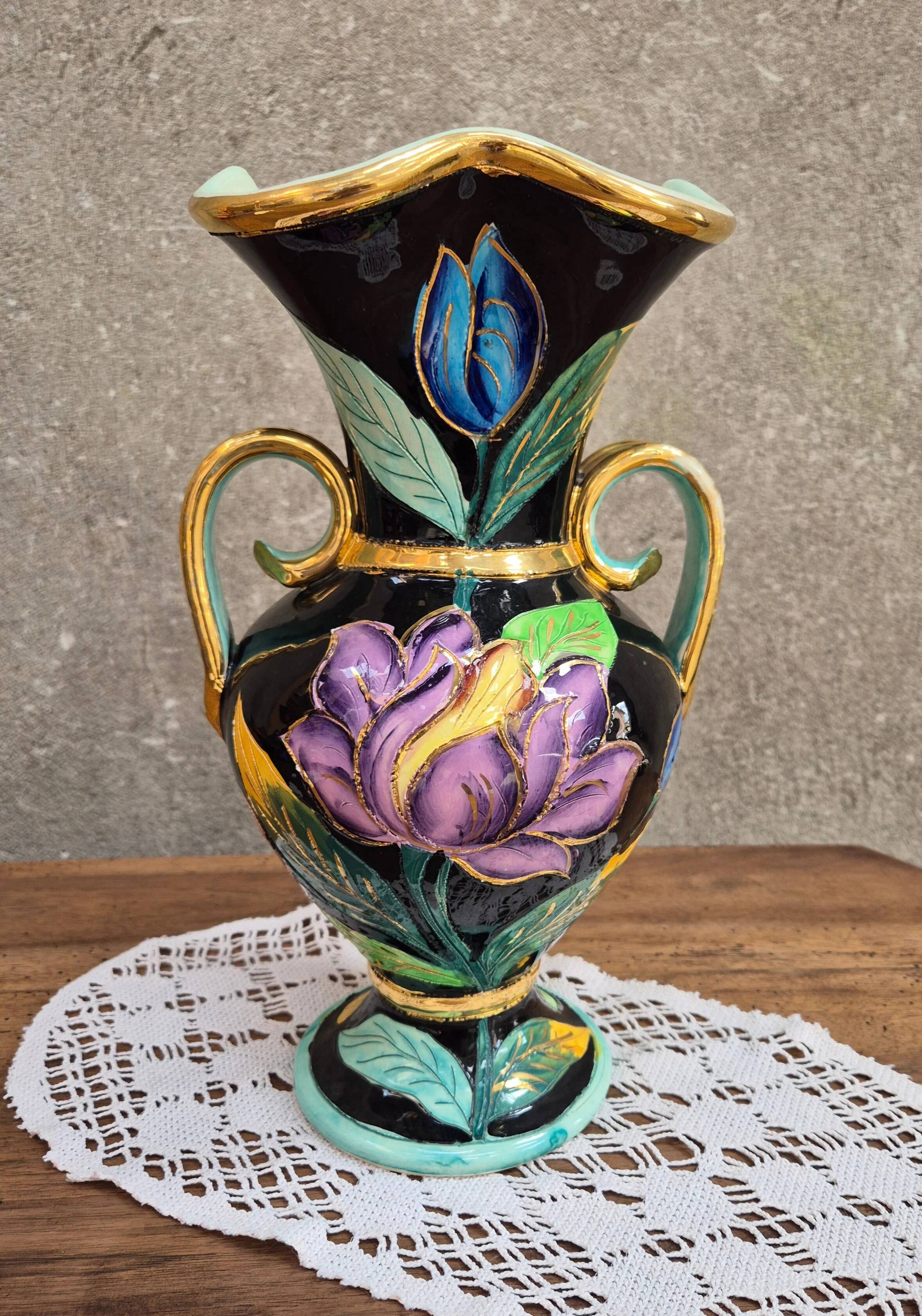 Flower vase in Vallauris ceramic