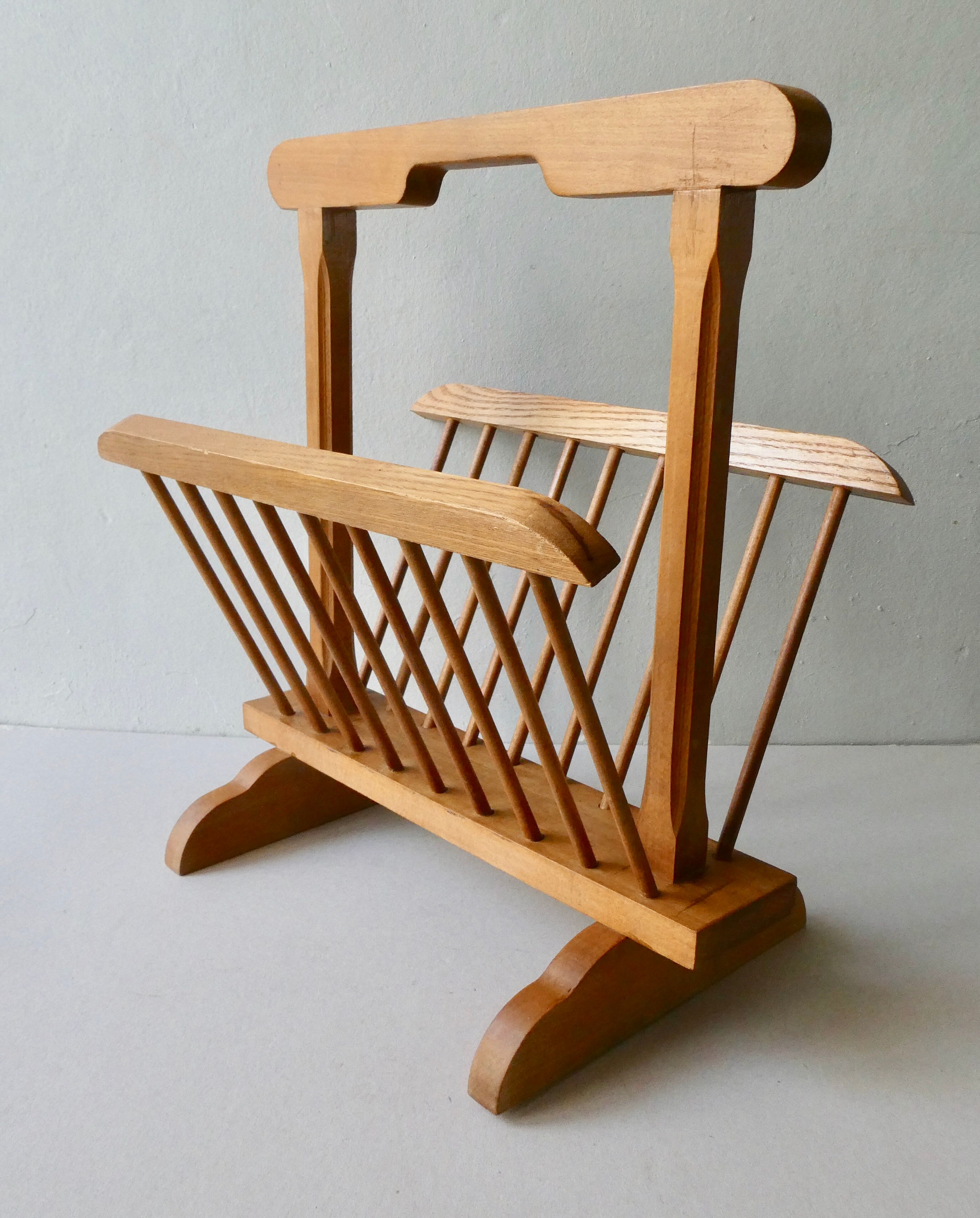 Light wood magazine door from the 60s