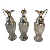 Glass and silver ewer