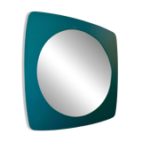 Miroir mural vintage en bois – vert foncé, années 70