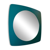 Vintage wooden wall mirror – dark green, 1970s