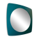 Vintage wooden wall mirror – dark green, 1970s