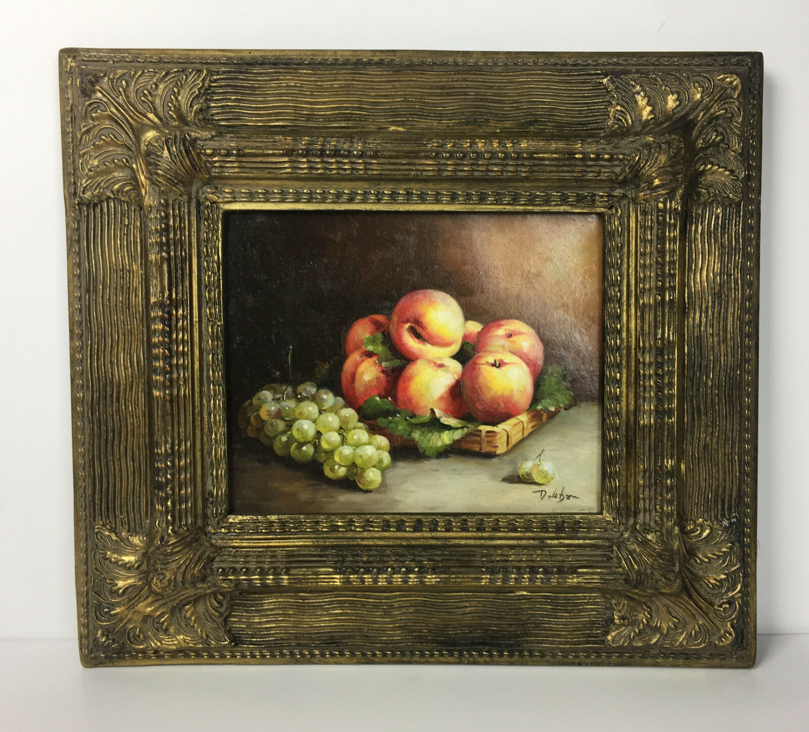 D.Lebon's oil-on-canvas still life with peaches