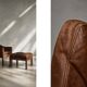 Vintage Mid-Century Danish Modern Lounge Leather Chair & Ottoman Model 2207